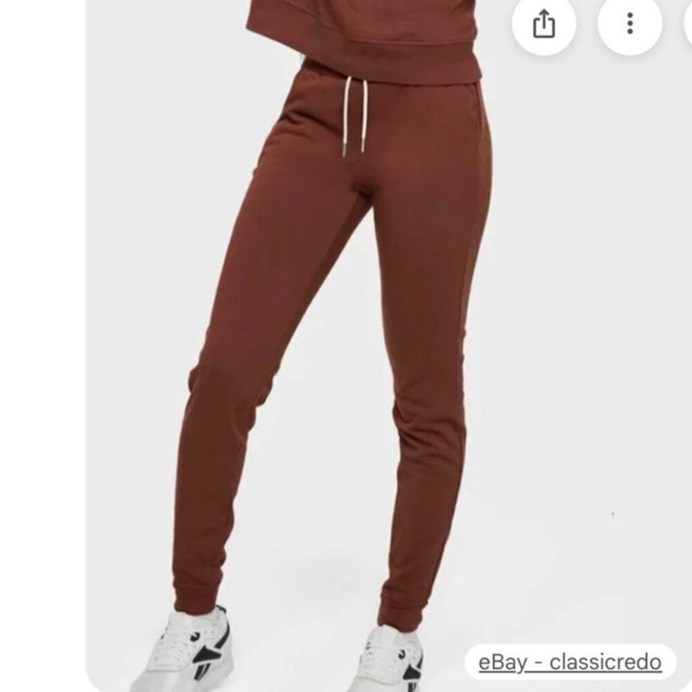 Mate Organic Terry Classic Jogger In Chocolate Brown Size Medium